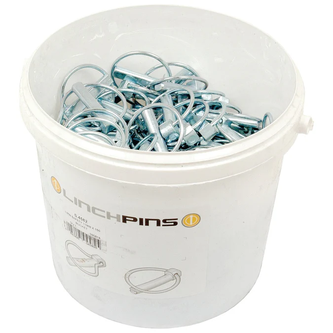 Round Linch Pin, Pin Ø11mm x 47mm (150 pcs. Large Bucket) | Sparex Part No.S.4582 7.37 kg