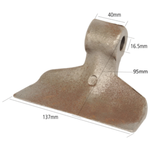 Hammer Flail, Top width: 40mm, Bottom width: 137mm, Hole⌀: 16.5mm, Radius 95mm - Replacement for Berti, Breviglieri, Maschio, Vogel & Noot - S.79632 1.6 kg