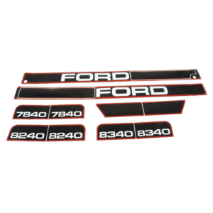 Decal Set - Ford / New Holland 7840, 8240, 8340 | Sparex Part No.S.68372 0.26 kg