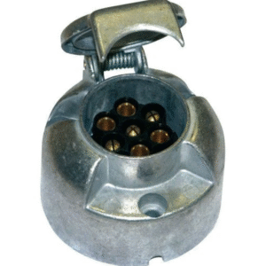 7 Pin Trailer Socket Female with Spade Connectors (Metal) 12v | Sparex Part No.S.26341 0.12 kg